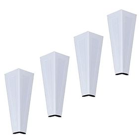 Badem10 Ovit Metal 14 cm Beyaz 4 Adet Metal Koltuk Baza Sehpa Masa Ayağı