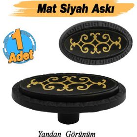 Badem10 Palmira Düğme Çekmece Dolap Kapak Metal Siyah Kulp