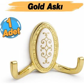 Badem10 Palmira Duvar Vestiyer Gold Metal Dolap Elbise Havlu Askılığı