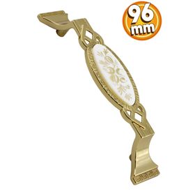 Badem10 Palmira Mobilya Mutfak Dolabı Çekmece Dolap Kapak Altın 96 Mm Metal Kulp