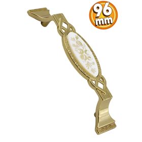 Badem10 Palmira Mobilya Mutfak Dolabı Çekmece Dolap Kapak Altın 96 Mm Metal Kulp