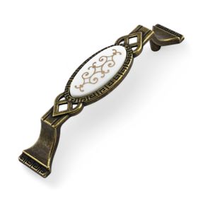 Badem10 Palmira Mutfak Dolabı Çekmece Dolap Kapak Antik Sarı 96 mm Metal Kulp