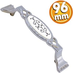 Badem10 Palmira Mutfak Dolabı Çekmece Dolap Kapak Krom Renk 96 mm Metal Kulp