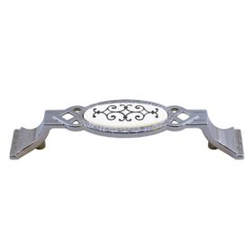 Badem10 Palmira Mutfak Dolabı Çekmece Dolap Kapak Krom Renk 96 mm Metal Kulp