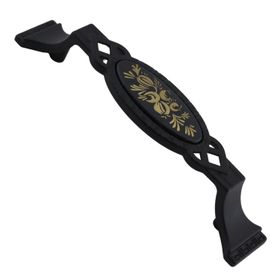 Badem10 Palmira Mutfak Dolabı Çekmece Dolap Kapak Siyah 96 mm Metal Kulp