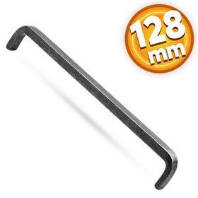 Badem10 Paris Çekmece Dolap Kapak 128 mm Antik Gümüş Metal Kulp