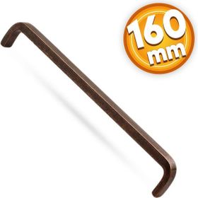 Badem10 Paris Çekmece Dolap Kapak 160 mm Antik Bakır Metal Kulp
