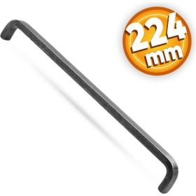 Badem10 Paris Çekmece Dolap Kapak 224 mm Antik Gümüş Metal Kulp