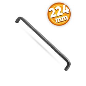Badem10 Paris Çekmece Dolap Kapak 224 mm Antik Gümüş Metal Kulp
