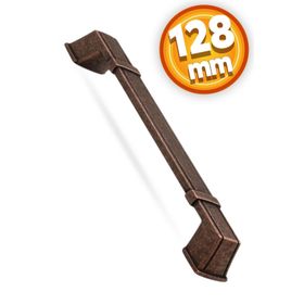 Badem10 Passage 128 mm Antik Bakır Metal Çekmece Dolap Kapak Kulbu
