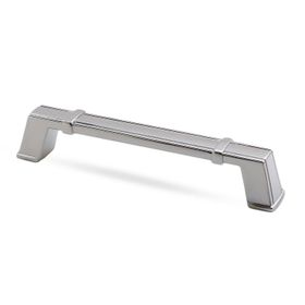 Badem10 Passage 128 mm Parlak Krom Metal Çekmece Dolap Kapak Kulbu