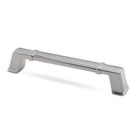 Badem10 Passage 128 mm Parlak Krom Metal Çekmece Dolap Kapak Kulbu