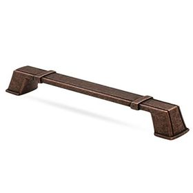 Badem10 Passage 192 mm Antik Bakır Metal Çekmece Dolap Kapak Kulbu