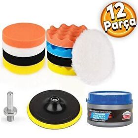 Badem10 Pasta Cila Polisaj Süngeri Pedi Seti 115 Mm Otomotiv Parlatıcı