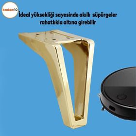 Badem10 Penta 15 cm Altın Gold Lüks Mobilya Kanepe Sehpa Tv Ünitesi Koltuk Ayağı