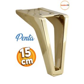 Badem10 Penta 15 cm Altın Gold Lüks Mobilya Kanepe Sehpa Tv Ünitesi Koltuk Ayağı