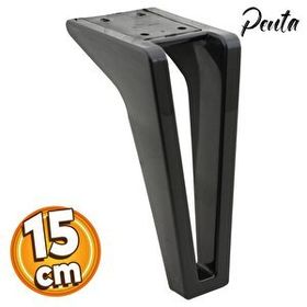 Badem10 Penta Lüks 15 cm Siyah Baza Mobilya Kanepe Sehpa TV Ünitesi Koltuk Ayağı