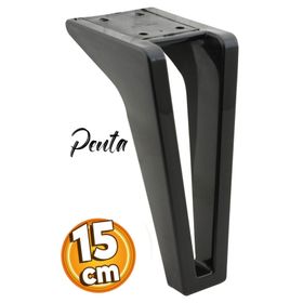 Badem10 Penta Lüks 15 cm Siyah Baza Mobilya Kanepe Sehpa TV Ünitesi Koltuk Ayağı