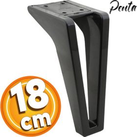 Badem10 Penta Lüks 18 cm Siyah Baza Mobilya Kanepe Sehpa TV Ünitesi Koltuk Ayağı