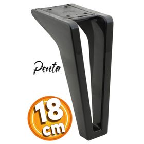 Badem10 Penta Lüks 18 cm Siyah Baza Mobilya Kanepe Sehpa TV Ünitesi Koltuk Ayağı