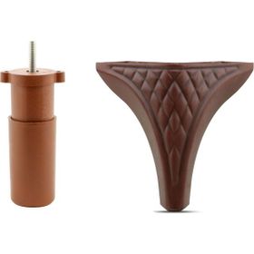Badem10 Petek 6'lı Set Mobilya 15 cm Kahverengi Baza TV Ünitesi Çekyat Koltuk Kanepe Destek Ayağı