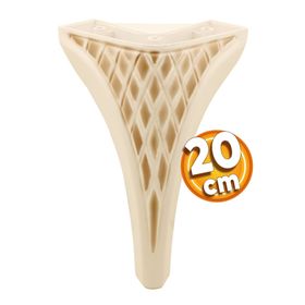 Badem10 Petek Lüks 20 cm Krem Kahve Baza Mobilya Kanepe Sehpa TV Ünitesi Koltuk Puf Ayağı