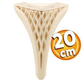 Badem10 Petek Lüks 20 cm Krem Kahve Baza Mobilya Kanepe Sehpa TV Ünitesi Koltuk Puf Ayağı