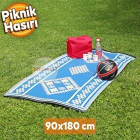 Badem10 Piknik Cami Park Plaj Bahçe Balkon Teras Kamp Outdoor Karavan Mat 90x180 cm Plastik Hasır Halı Kilim