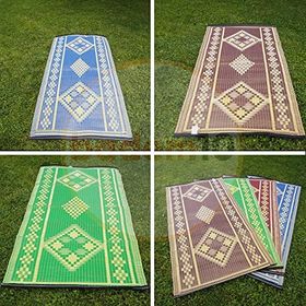 Badem10 Piknik Cami Park Plaj Bahçe Balkon Teras Kamp Outdoor Karavan Mat 90x180 cm Plastik Hasır Halı Kilim