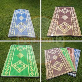 Badem10 Piknik Cami Park Plaj Bahçe Balkon Teras Kamp Outdoor Karavan Mat 90x180 cm Plastik Hasır Halı Kilim