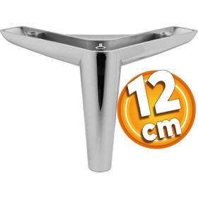 Badem10 Piko Lüks 12 cm Parlak Krom Baza Mobilya Kanepe Sehpa TV Ünitesi Koltuk Ayağı