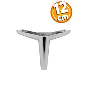 Badem10 Piko Lüks 12 cm Parlak Krom Baza Mobilya Kanepe Sehpa TV Ünitesi Koltuk Ayağı