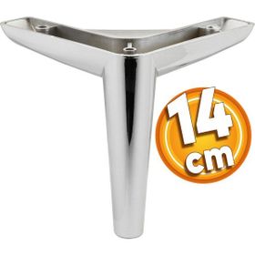 Badem10 Piko Lüks 14 cm Parlak Krom Baza Mobilya Kanepe Sehpa TV Ünitesi Koltuk Ayağı