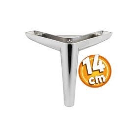Badem10 Piko Lüks 14 cm Parlak Krom Baza Mobilya Kanepe Sehpa TV Ünitesi Koltuk Ayağı