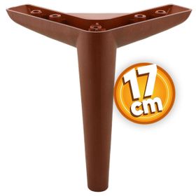 Badem10 Piko Lüks 17 cm Ahşap Desenli Kahve Baza Mobilya Kanepe Sehpa TV Ünitesi Koltuk Ayağı