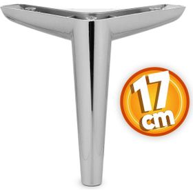Badem10 Piko Lüks 17 cm Parlak Krom Baza Mobilya Kanepe Sehpa TV Ünitesi Koltuk Ayağı
