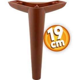 Badem10 Piko Lüks 19 cm Ahşap Desenli Kahve Baza Mobilya Kanepe Sehpa TV Ünitesi Koltuk Ayağı