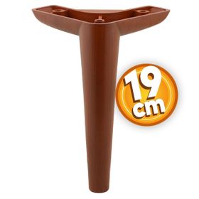 Badem10 Piko Lüks 19 cm Ahşap Desenli Kahve Baza Mobilya Kanepe Sehpa TV Ünitesi Koltuk Ayağı