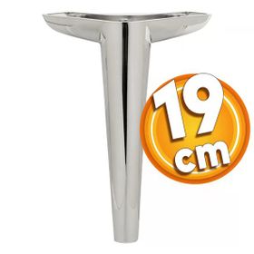 Badem10 Piko Lüks 19 cm Parlak Krom Baza Mobilya Kanepe Sehpa TV Ünitesi Koltuk Ayağı