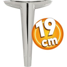 Badem10 Piko Lüks 19 cm Parlak Krom Baza Mobilya Kanepe Sehpa TV Ünitesi Koltuk Ayağı