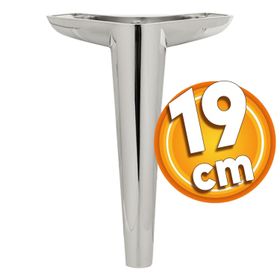Badem10 Piko Lüks 19 cm Parlak Krom Baza Mobilya Kanepe Sehpa TV Ünitesi Koltuk Ayağı