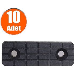 Badem10 Plastik Ayak Baza Pabucu 10x5 cm Siyah Denge Çubuğu Takozu