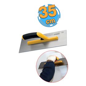 Badem10 Plastik Saplı Metal Düz Alçı Mala 35 cm Harç Derz Yüzey Düzleştirme Fugas Saten Sıva Malası