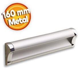 Badem10 Plus Dolap Kapak Çekmece 160 mm Mat Krom Metal Kulp