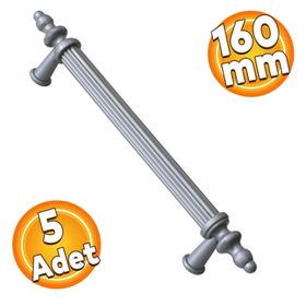 Badem10 Polavit Çekmece Mutfak Dolap Kapak 160 mm Gri Sert Plastik Kulp