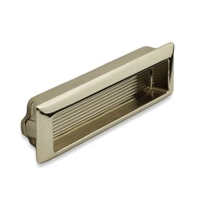 Badem10 Positano 128 mm İnox Metal Gömme Çekmece Dolap Kapak Kulbu