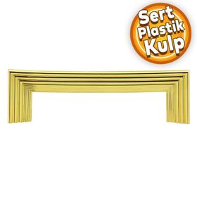 Badem10 Prenses Çekmece Mutfak Dolap Kapak Gold Sert Plastik Kulp