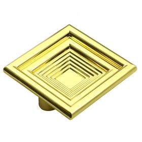 Badem10 Prenses Kare Çekmece Mutfak Kapak Dolap 32 mm Gold Sert Plastik Kulp