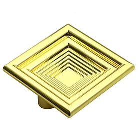 Badem10 Prenses Kare Çekmece Mutfak Kapak Dolap 32 mm Gold Sert Plastik Kulp