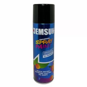 Badem10 RAL9005 200 ml Demsun Akrilik Efektli Parlak Siyah Sprey Boya